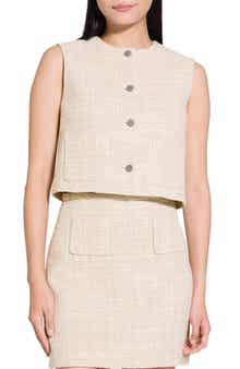 Theory Crop Tweed Vest