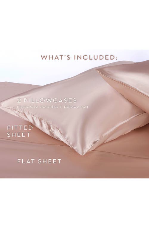 Martex Elegance Satin Sheet Set In Rose Gold