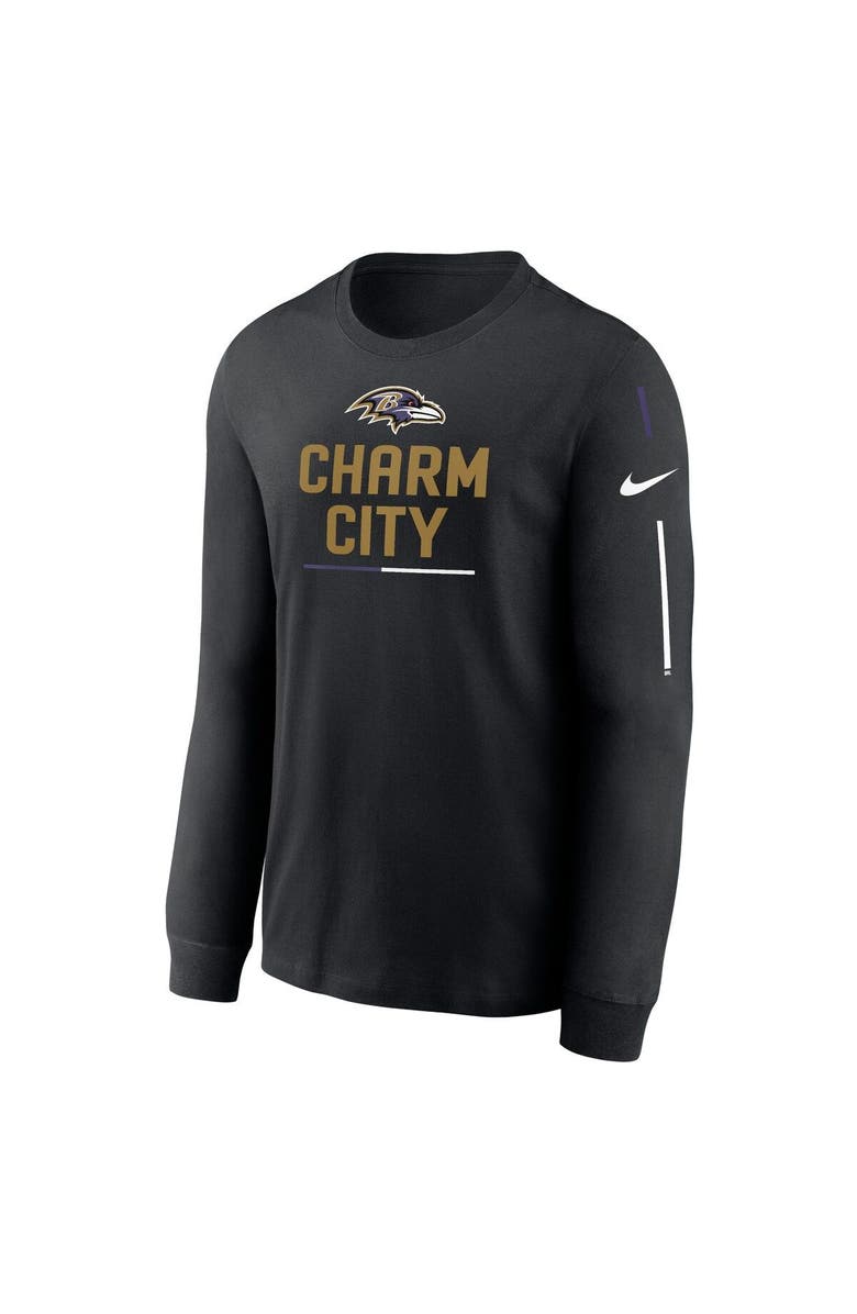 Nike Men's Nike Black Baltimore Ravens Team Slogan Long Sleeve T-Shirt, Alternate, color, 