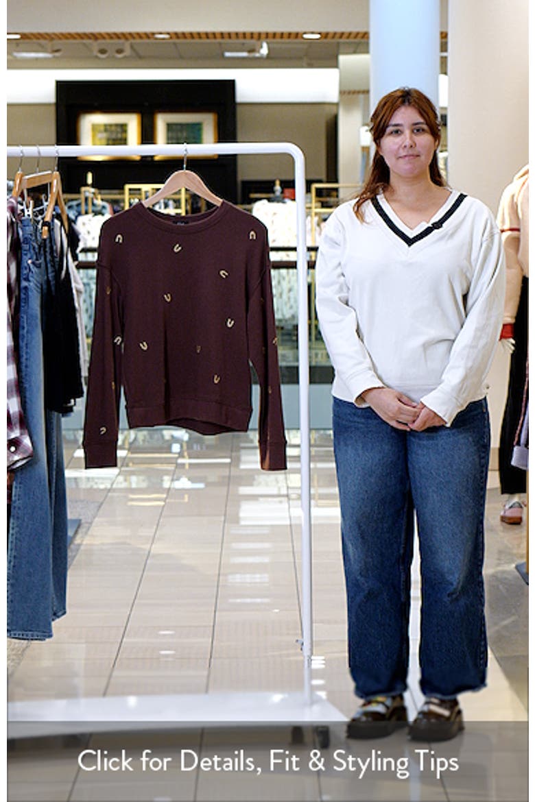 Ramona Horseshoe Embroidered Crewneck Sweatshirt video