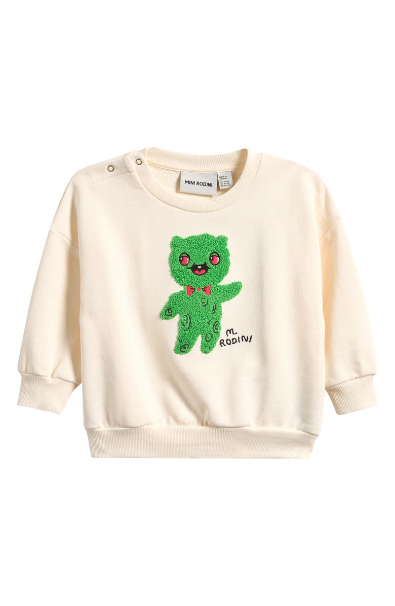 Mini Rodini Alien Organic Cotton Sweatshirt, Main, color, Off-White