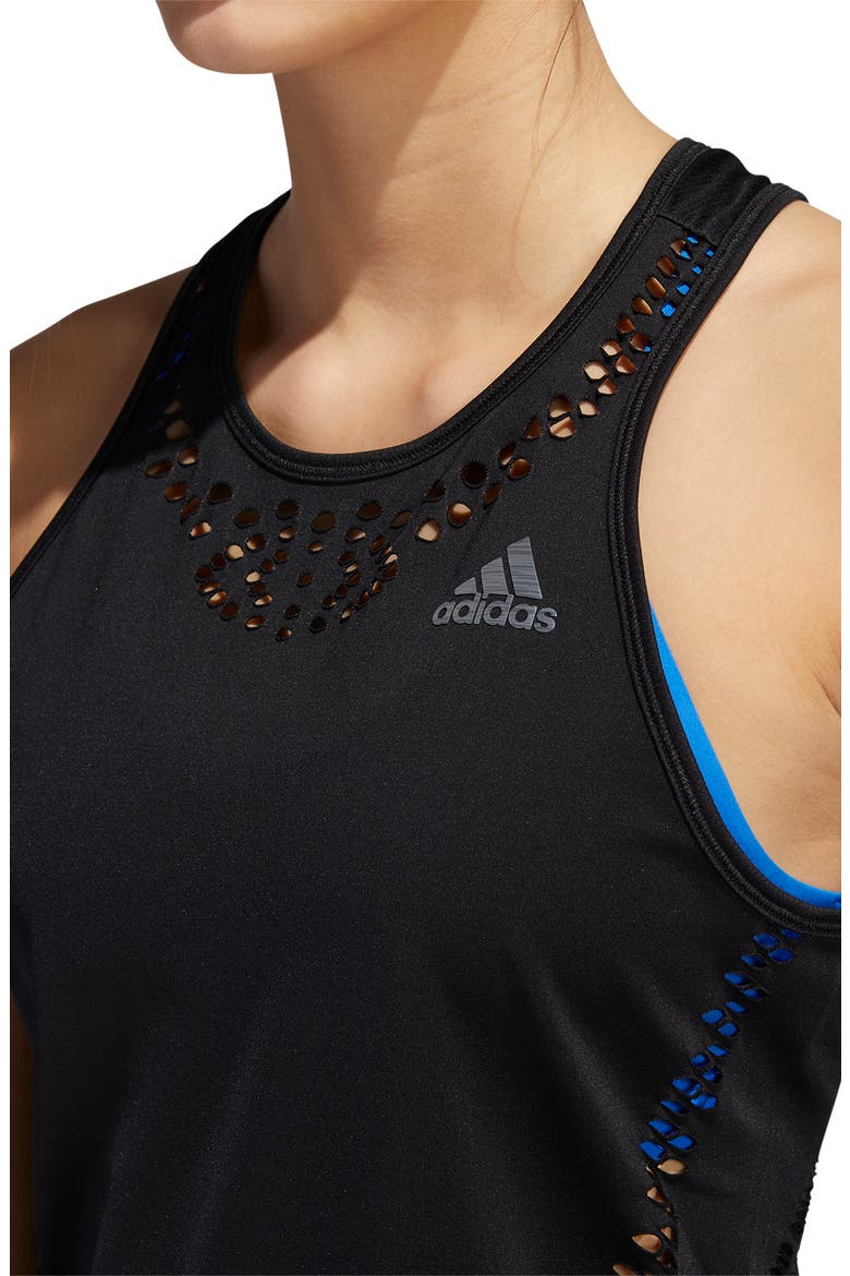 Primeblue Racerback Tank, Alternate, color, BLACK