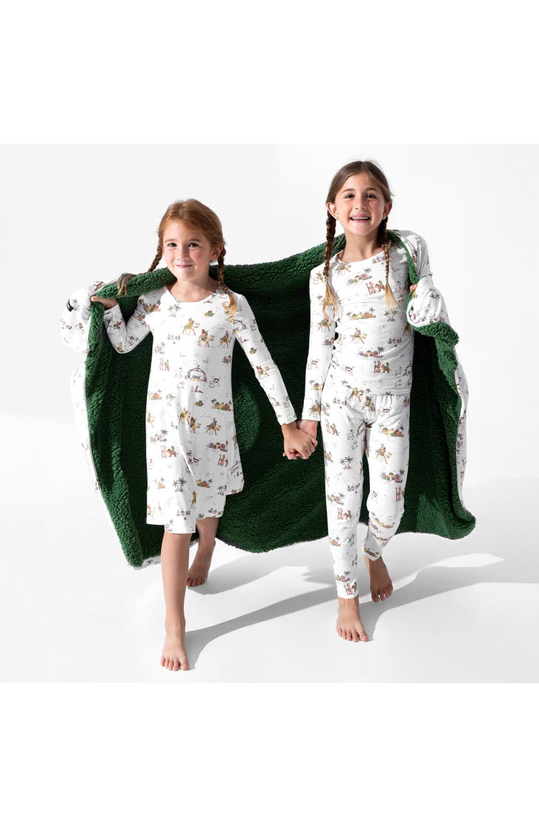 Bellabu Bear Kids' Yuletide Long Sleeve Dress, Alternate, color, Yuletide