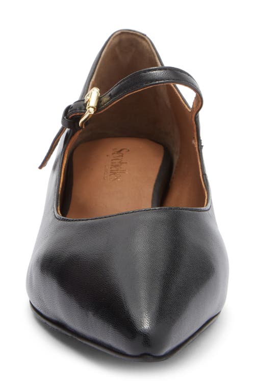 Seychelles Pardon Me Pointed Toe Mary Jane Flat In Black
