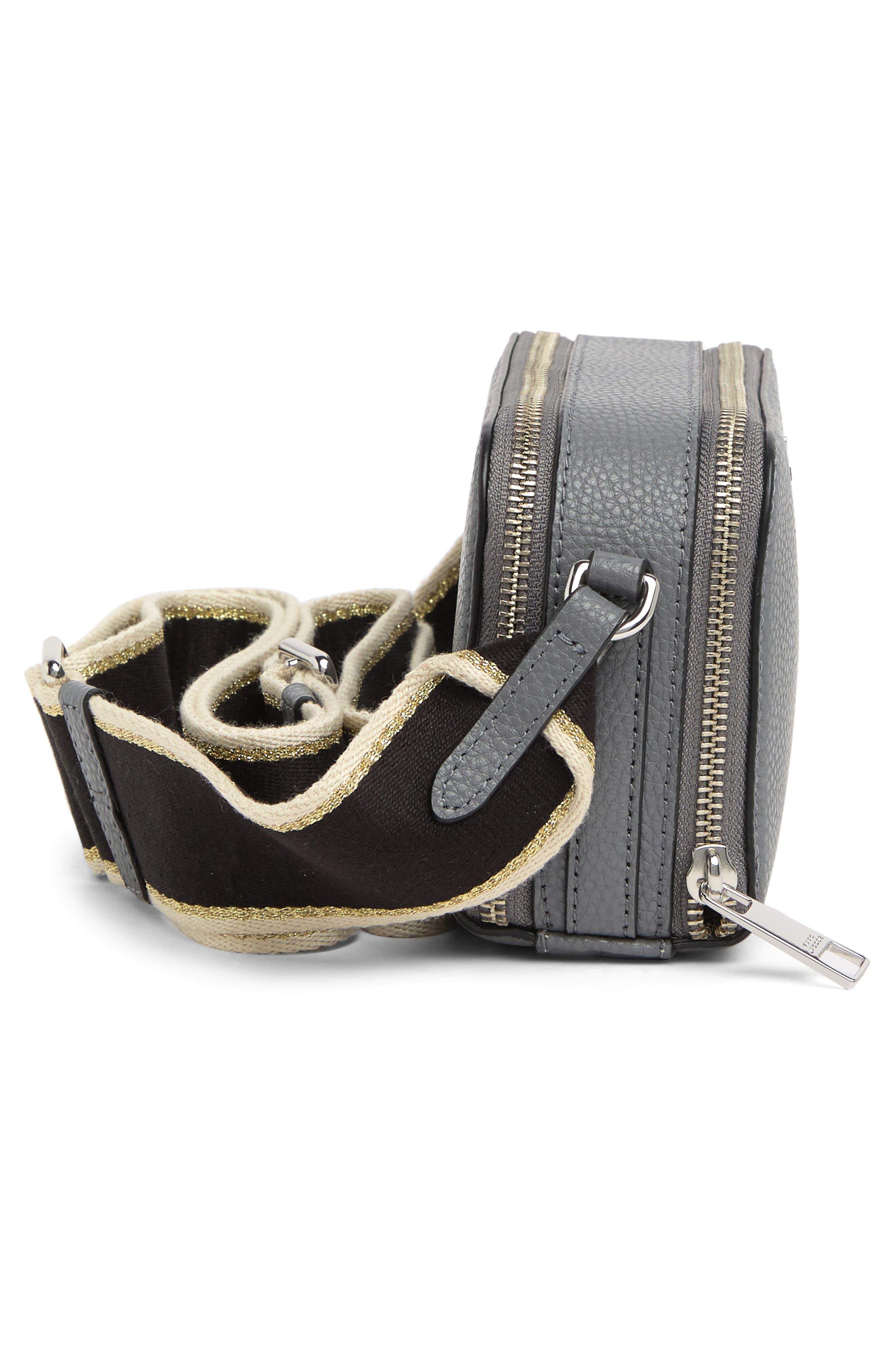 Leather Crossbody Bag, Alternate, color, SMOKED PEARL
