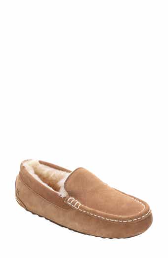 Mykos Suede Genuine Shearling Lined Slipper