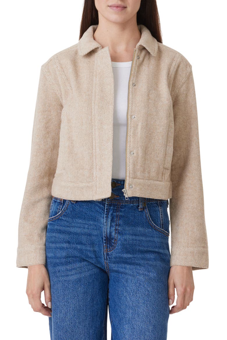 Brushed Twill Jacket, Main, color, OATMEAL