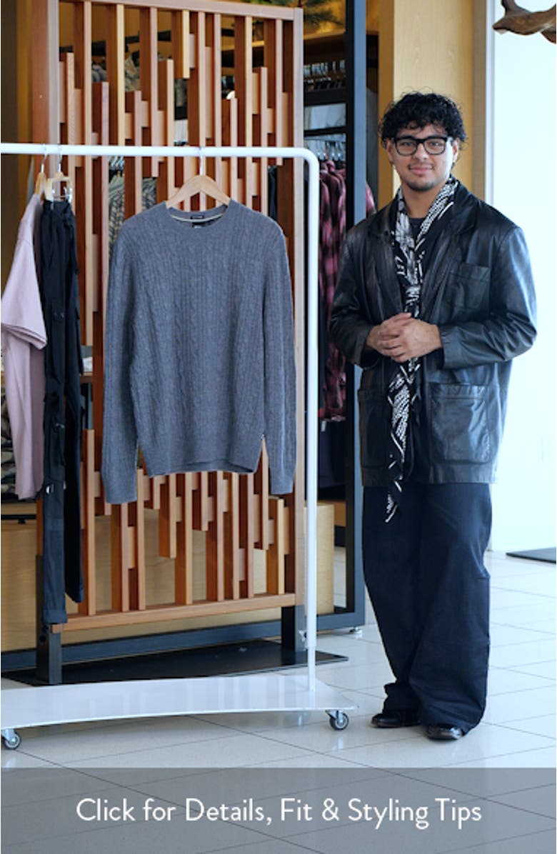 Hetico Cable Stitch Virgin Wool & Cashmere Sweater, sales video thumbnail