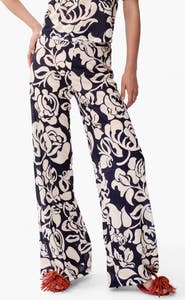 De Loreta Sur High Waist Wide Leg Cotton Pants