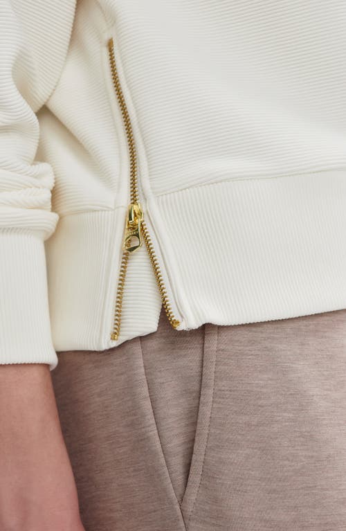 Varley Addelyn Ottoman Rib Sweatshirt In White
