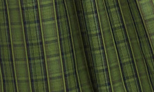 Topshop Plaid Ruched Cotton Maxi Dress In Mid Green