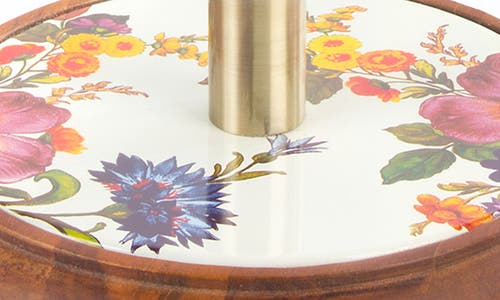 Mackenzie-childs Mackenzie Childs Flower Market Wood Paper Towel Holder In Multi