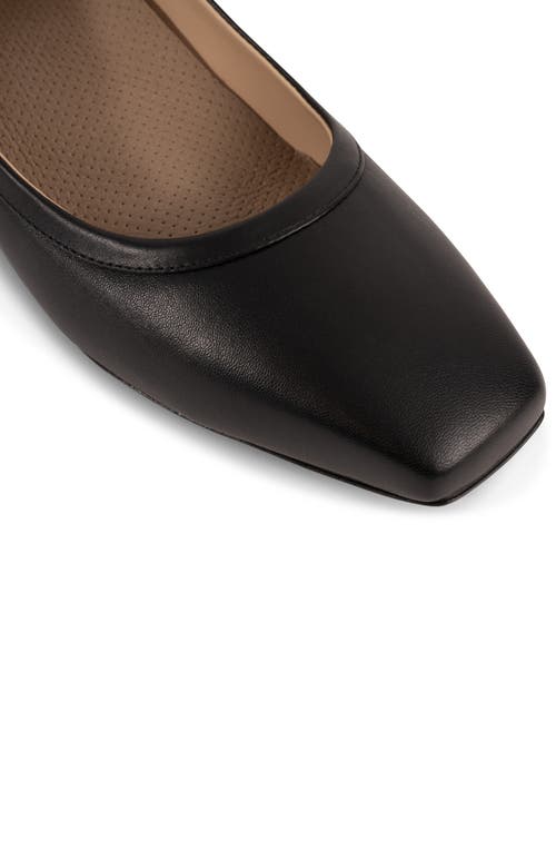 Stinaa.j Stinaa. J - Amy Orthopedic Square Toe Ballet In Black Leather