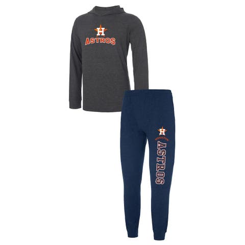 Men's Concepts Sport Heather Navy/Heather Charcoal Houston Astros Meter Hoodie & Joggers Set
