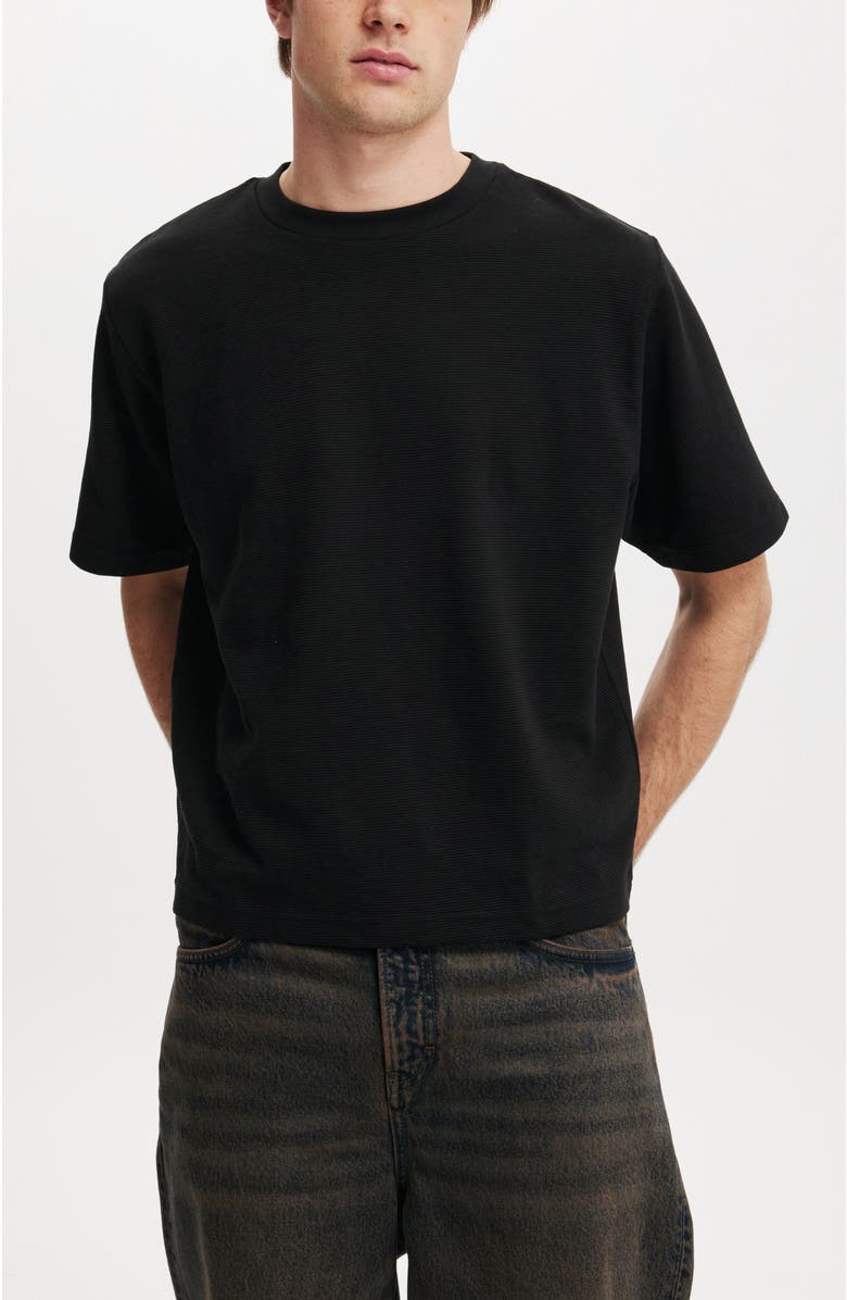 Cotton On Cropped Fit Textured T-Shirt, Main, color, 