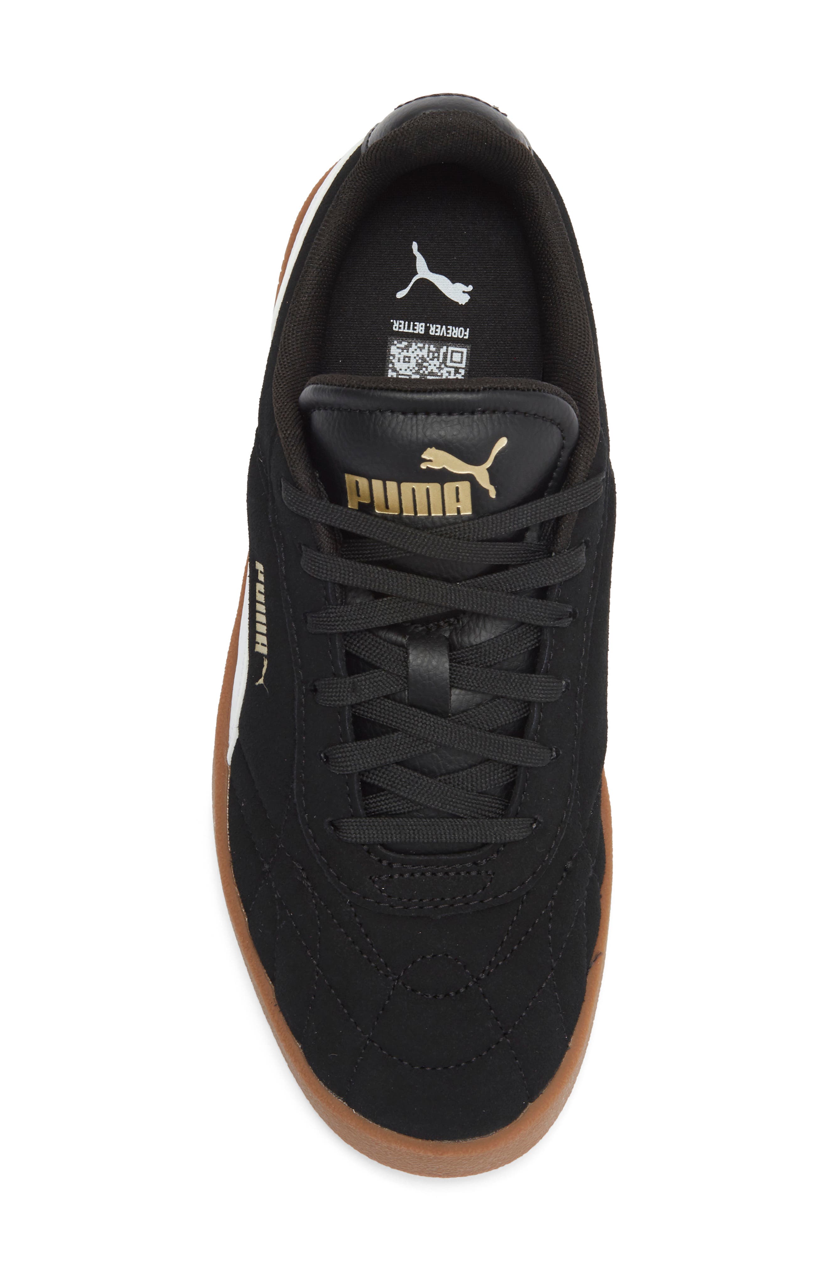 PUMA Club II Indoor Sneaker, Alternate, color, Puma Black/ Puma Gold/ Gum