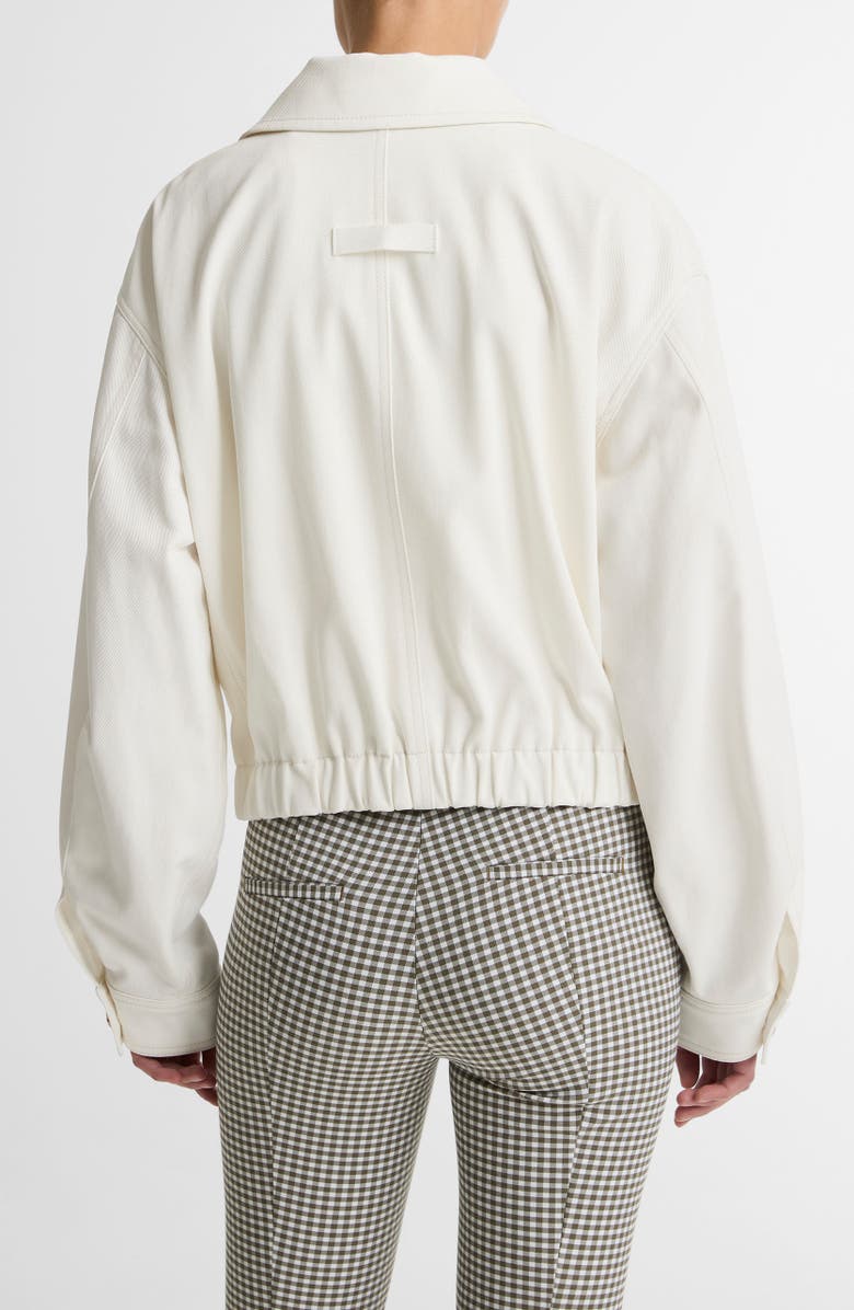 Vince Cotton Bomber Jacket, Alternate, color, Chalk