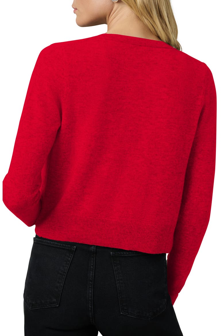 The Dani Crop Cashmere Cardigan, Alternate, color, HOLIDAY RED