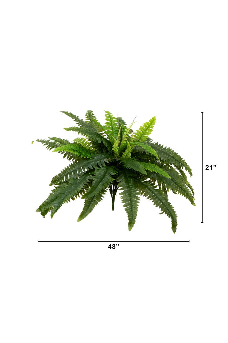 48-in UV Resistant Artificial Boston Fern (Indoor/Outdoor) - Set of 2, Alternate, color, Green