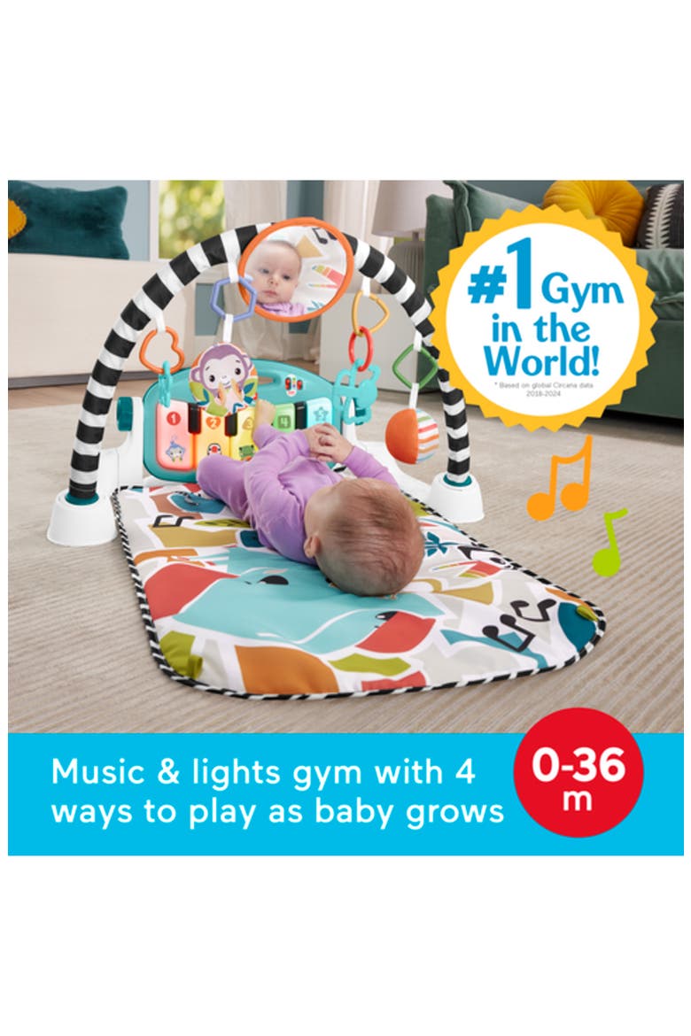 Glow and Grow Kick & Play Piano Gym, Alternate, color, BLUE