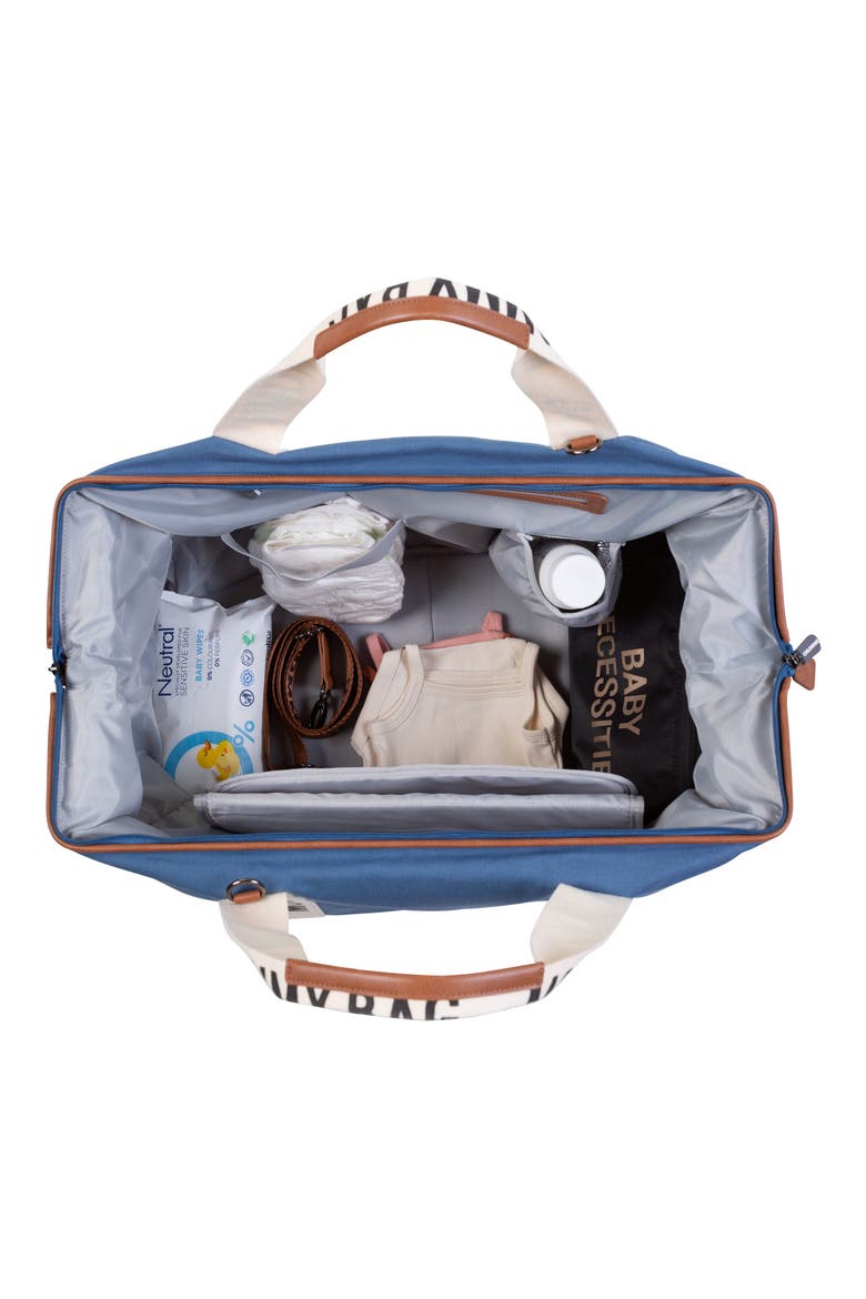 Mommy Signature Diaper Bag, Alternate, color, INDIGO