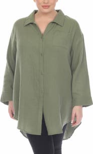 BOHO ME Gauze Button-Up Shirt