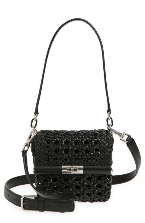 Marlene Woven Leather Shoulder Bag
