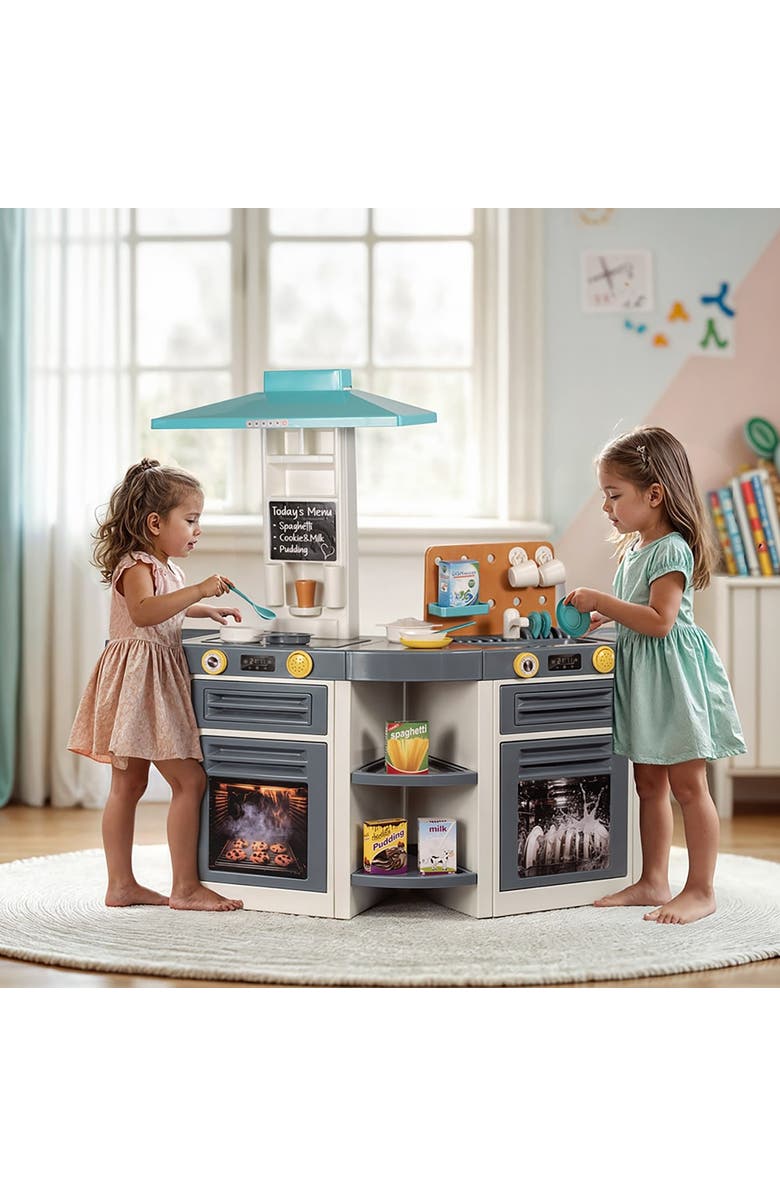 Dolu XL Kitchen Set 37 Pieces Toy Cooking Center, Kid 3+, Alternate, color, Multicolored