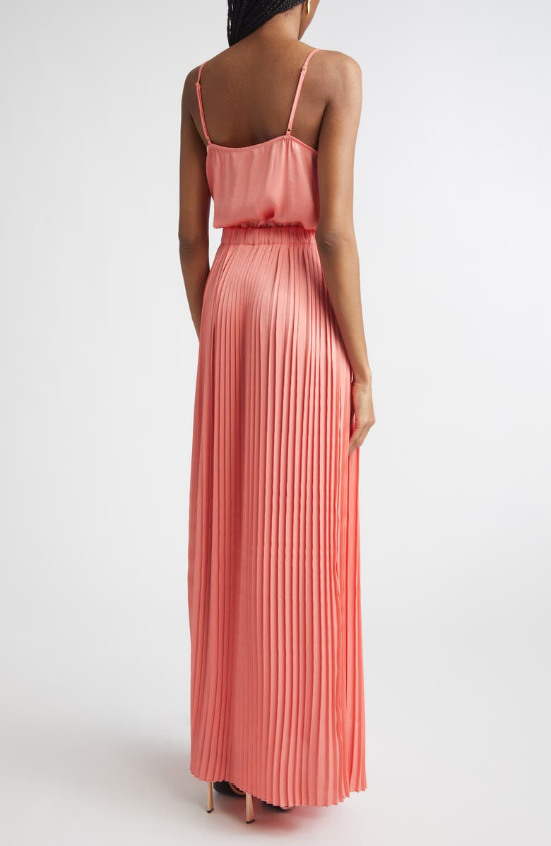 Ramy Brook Adalyn Cowl Neck Pleated Maxi Dress, Alternate, color, Coral