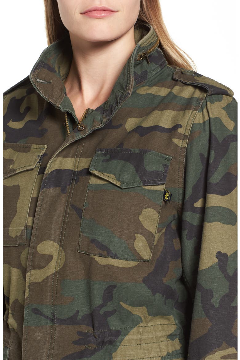 M-65 Defender Camo Field Jacket, Alternate, color, WOODLAND CAMO
