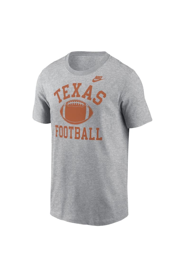 Men's Nike Heather Gray Texas Longhorns Legacy Football Icon T-Shirt, Alternate, color, Heather Gray