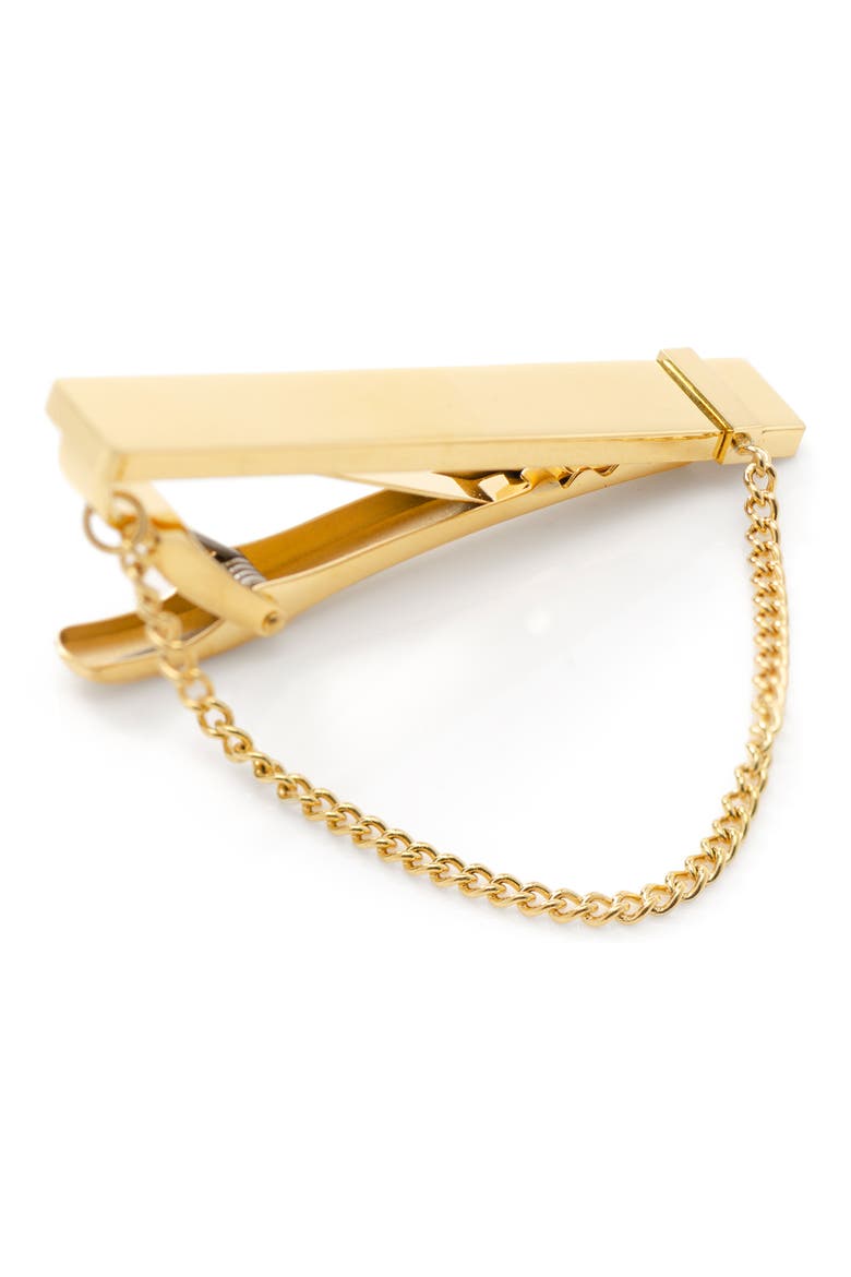 Chain Tie Clip, Alternate, color, GOLD