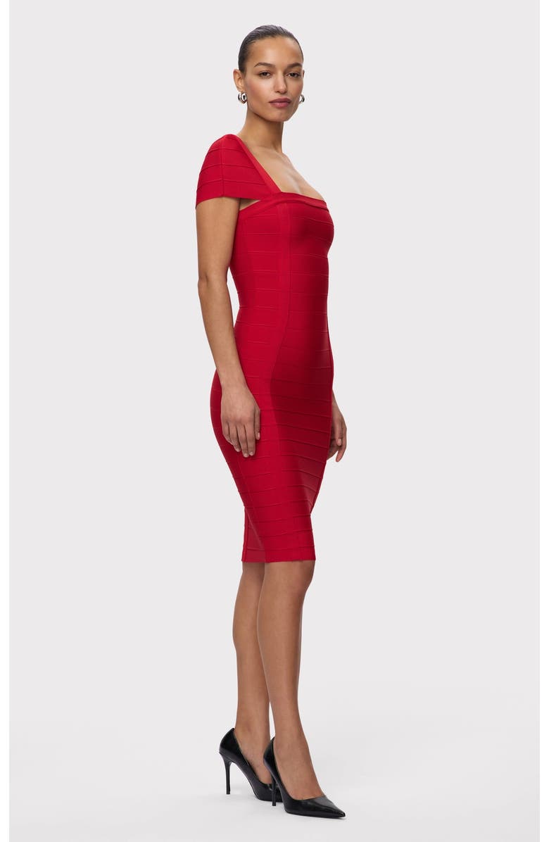 Herve Leger The Premiere Dress, Alternate, color, Chili