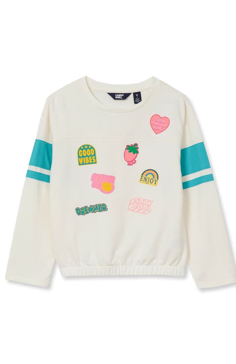 Girls Long Sleeve Varisty Top