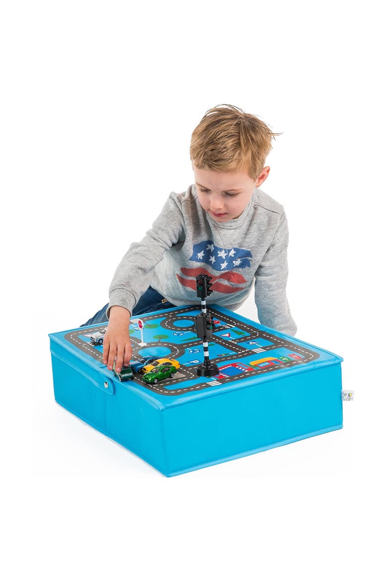 Pop it Up Garage With Road Playmat And Storage, Alternate, color, Multicolored