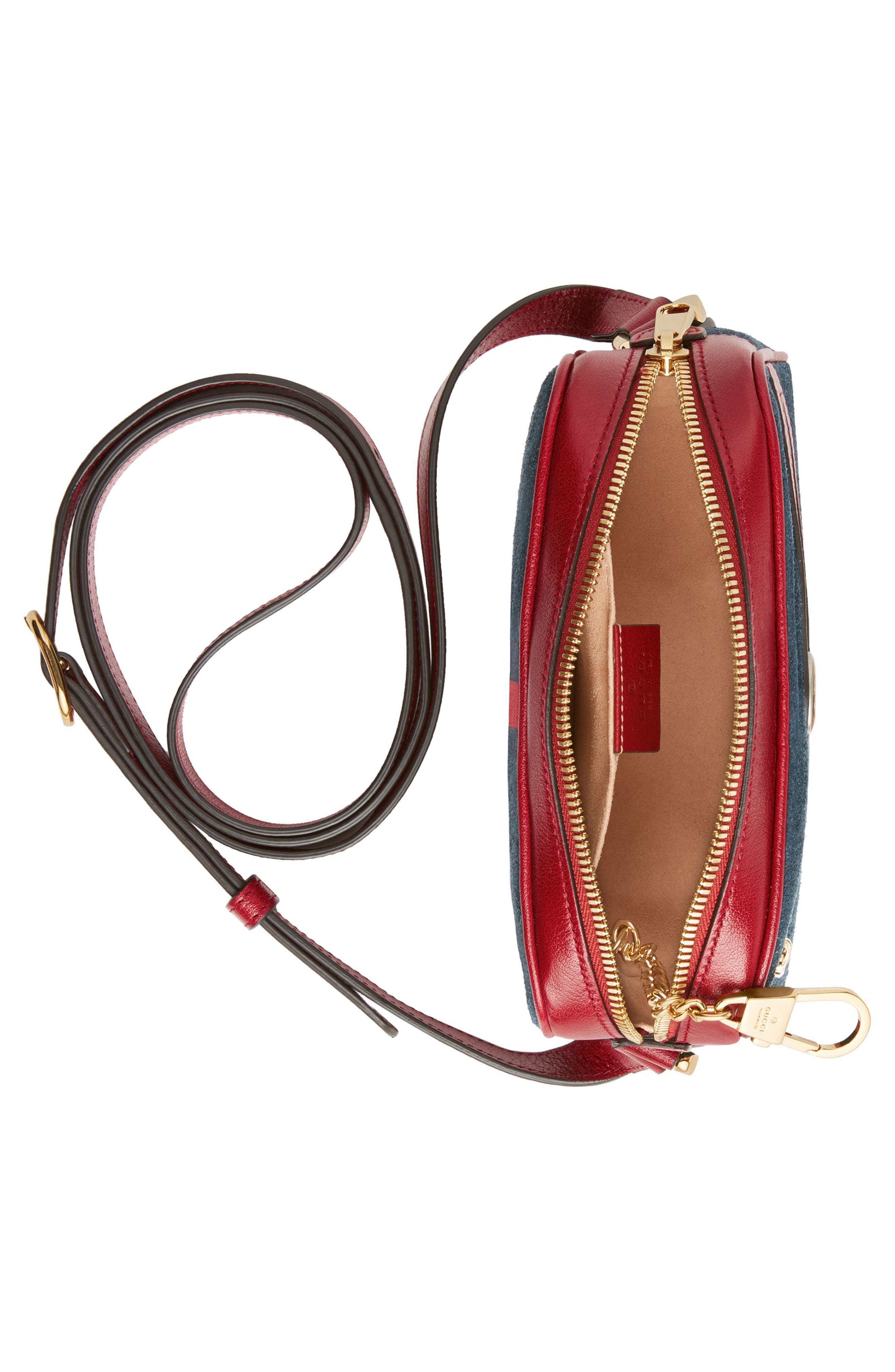 Gucci Small Ophidia Suede & Leather Crossbody Bag, Alternate, color, 