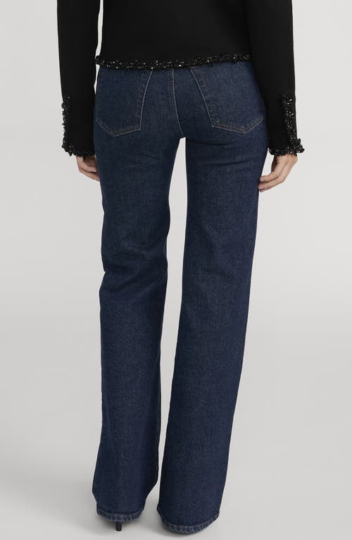 Frame The Pixie Arrow High Waist Bootcut Jeans In Blue