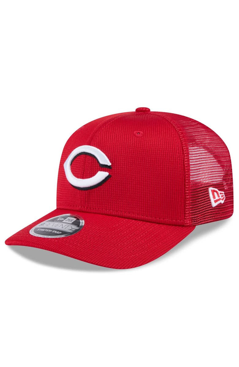New Era Men's New Era  Red Cincinnati Reds 2025 Spring Training 9SEVENTY Stretch-Snap Trucker Hat, Main, color, 