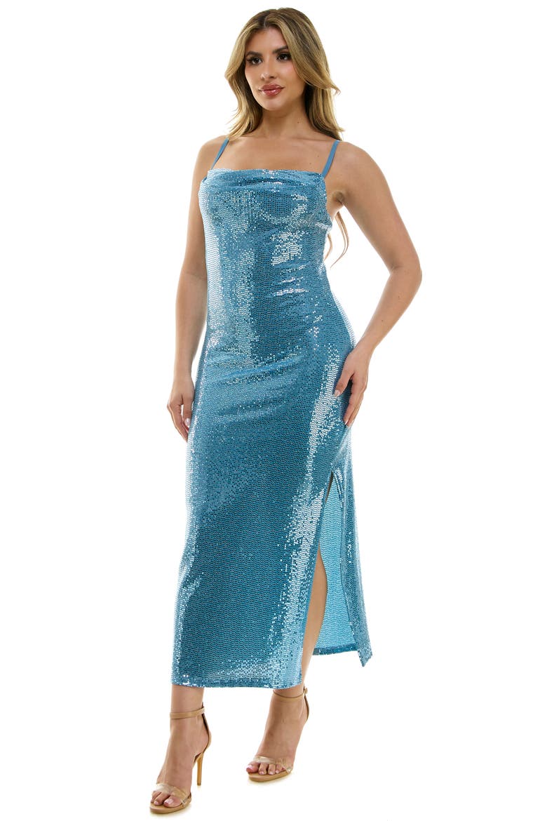 Sequin Gown, Alternate, color, BLUE