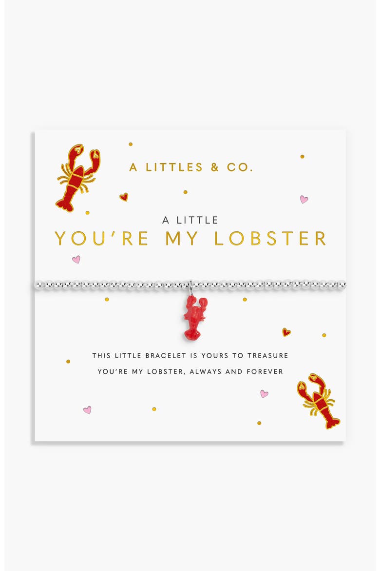 A Little Vibes 'You'Re My Lobster' Bracelet, Main, color, Silver Plated