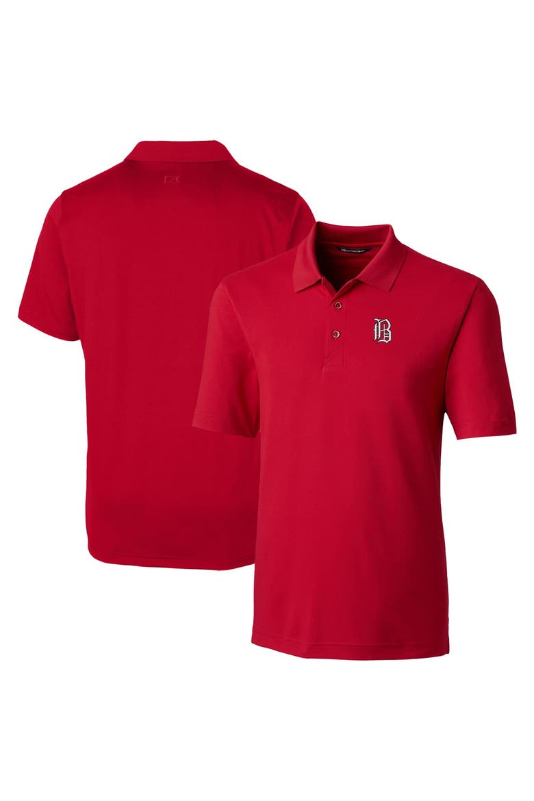Men's Cutter & Buck  Red Birmingham Barons Big & Tall DryTec Forge Stretch Polo, Main, color, Red