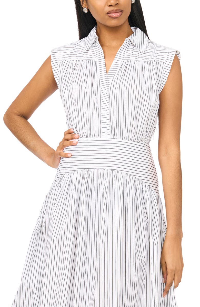 Parker Sleeveless Cotton Poplin Fit & Flare Shirtdress, Alternate, color, Iron Gate