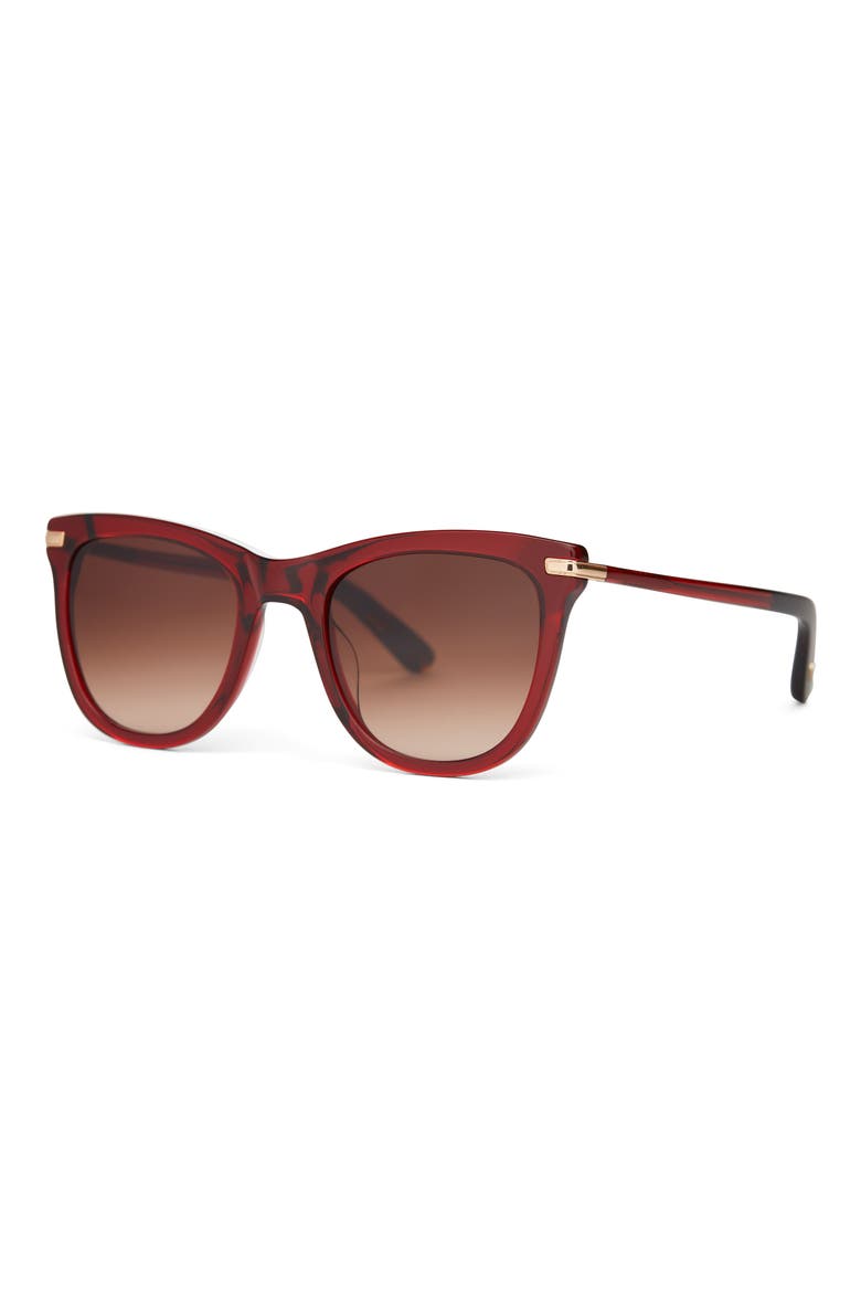 Victoria 53mm Square Sunglasses, Alternate, color, ROSEWOOD CRYSTAL/ SHINY GOLD