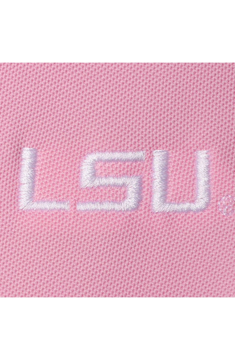 GARB Girls Infant Garb Pink LSU Tigers Caroline Cap Sleeve Polo Bodysuit, Alternate, color, 