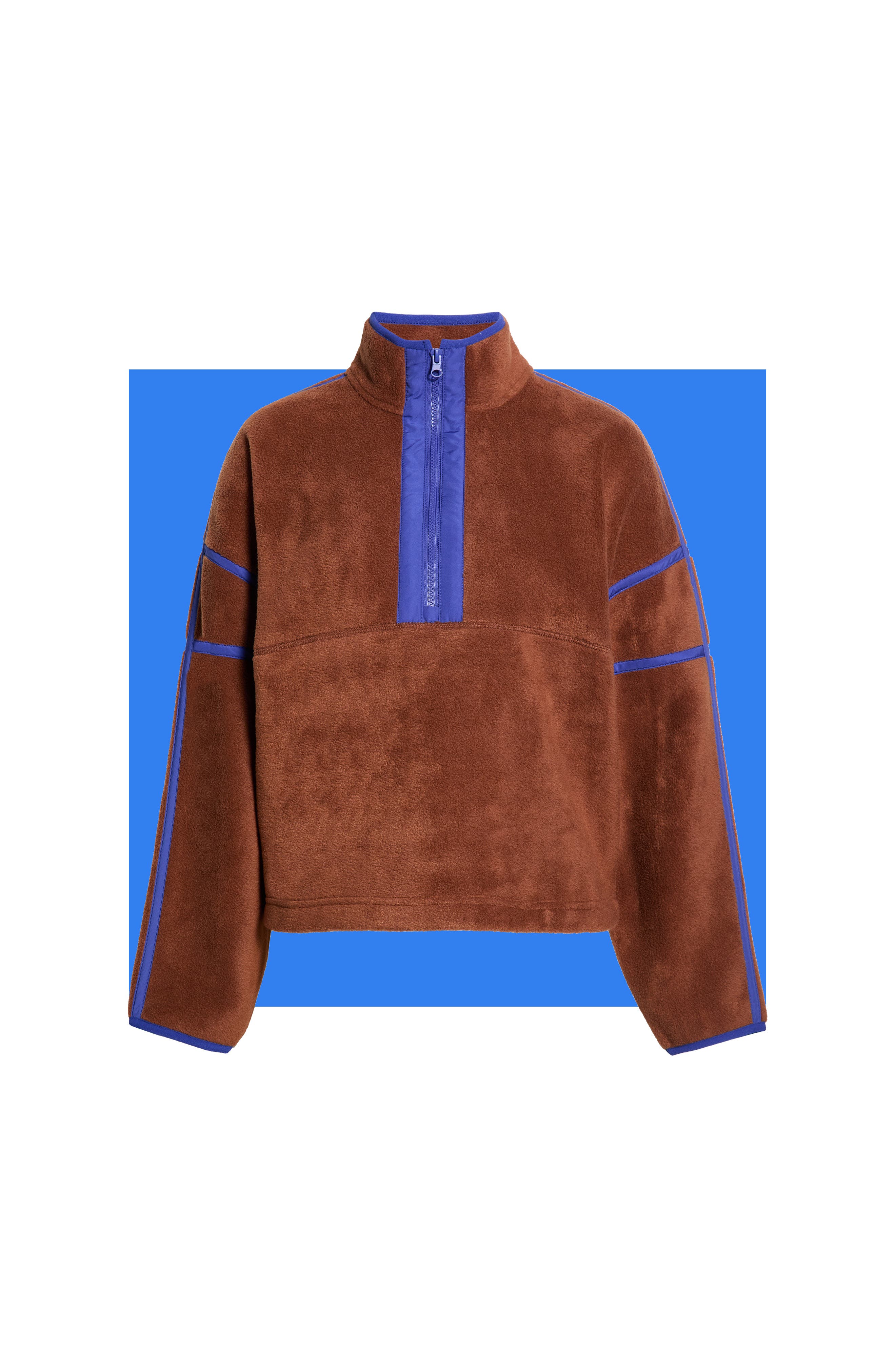Soft Faux Shearling Half-Zip Pullover