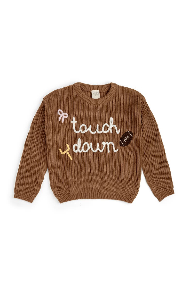 Touchdown Sweater, Main, color, Light Brown