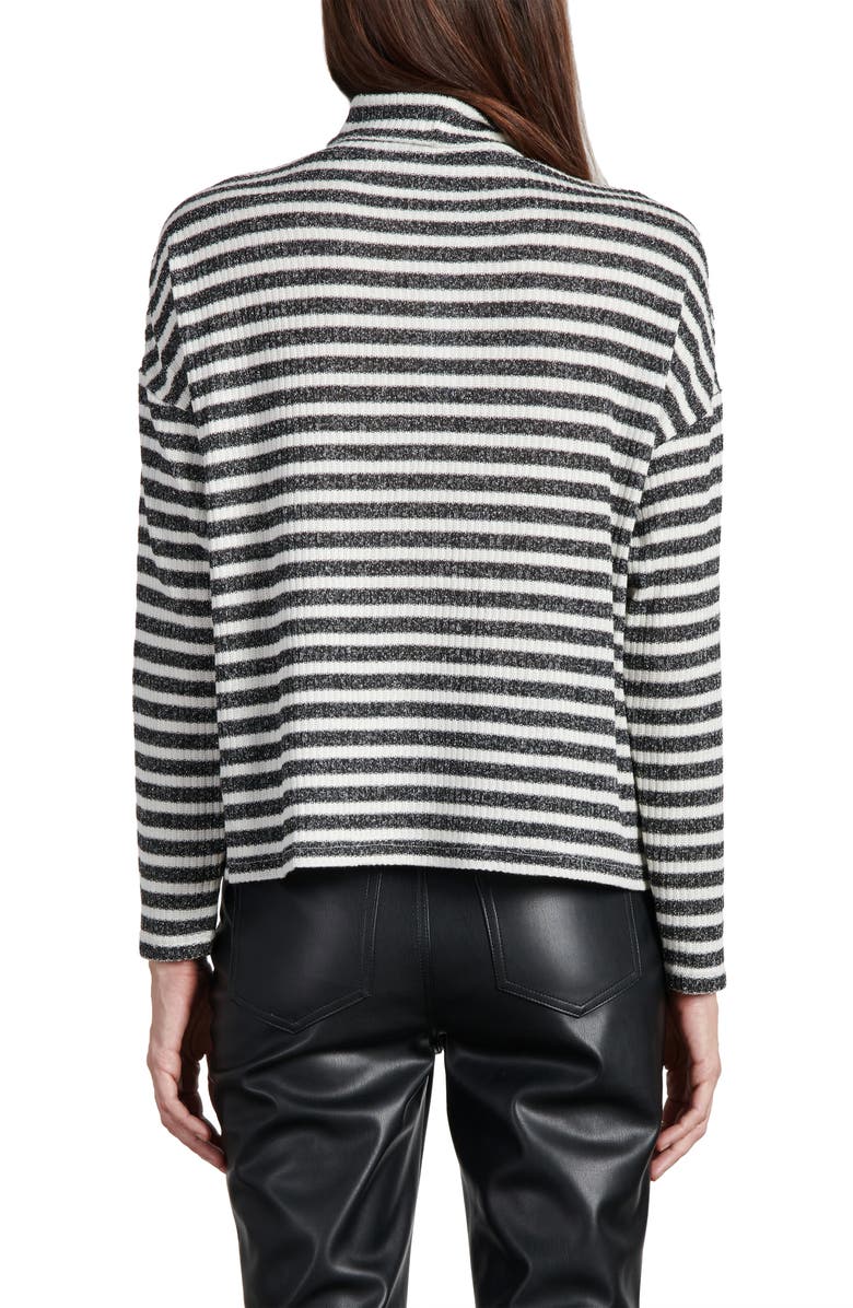 Sanctuary Nikolai Metallic Stripe Cowl Neck Top, Alternate, color,