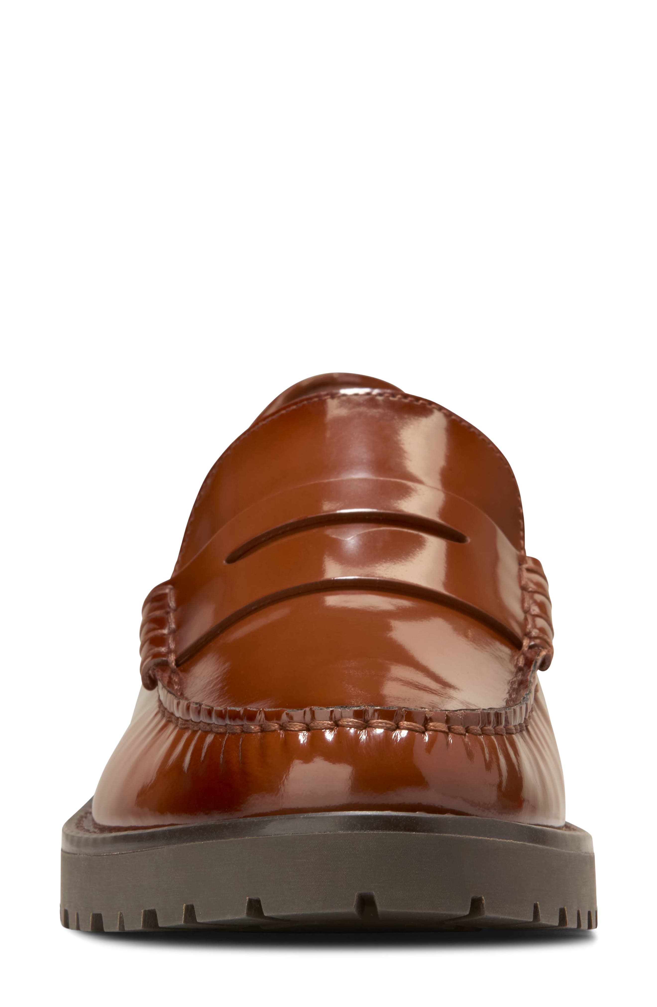 Treena Lug Penny Loafer, Alternate, color, DARK CUOIO