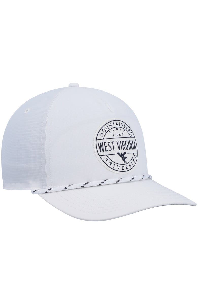'47 Men's '47 White West Virginia Mountaineers Suburbia Captain Snapback Hat, Alternate, color, 