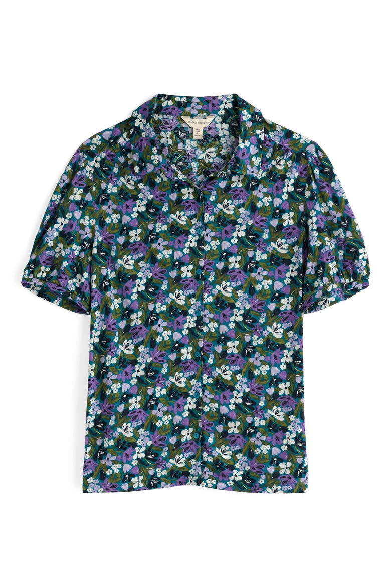 Embrace Floral Button-Up Shirt, Alternate, color, CRAYON FLORAL DARK DRIFT